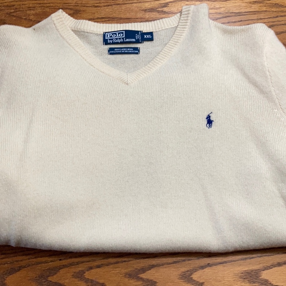 Polo Ralph Lauren XXL lambs wool sweater -cream